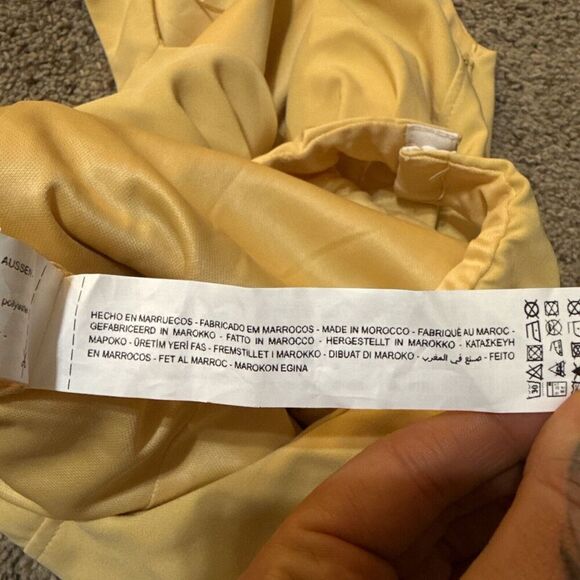 Zara Womens Metal Pastel Race Chic Luxury Piece Bodysuit Yellow Size XS 8605/318 - Picture 12 of 16